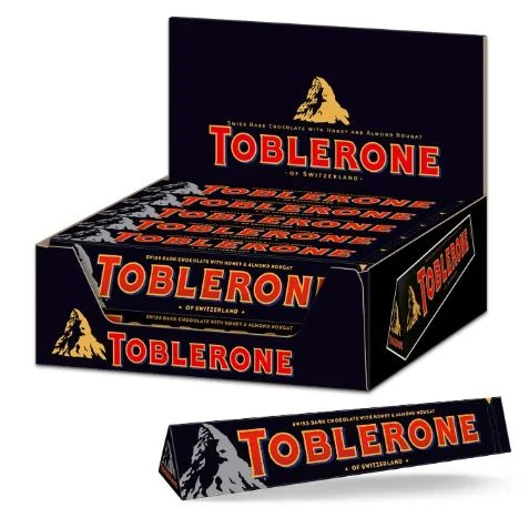 Toblerone Dark Chocolate With Honey & Almond Nougat- 100gm